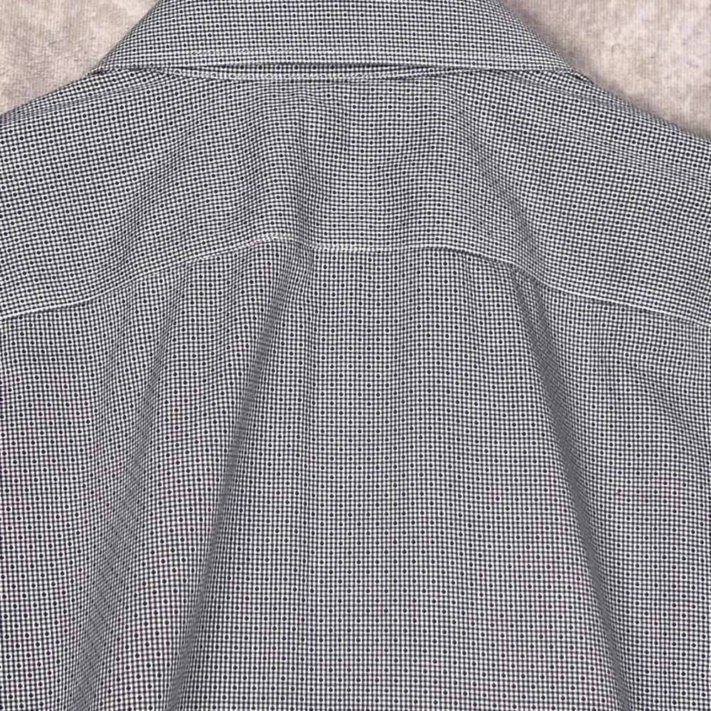 Banana Republic Button Down Mens Large Blue Grant Fit Non-Iron Stretch Geometric